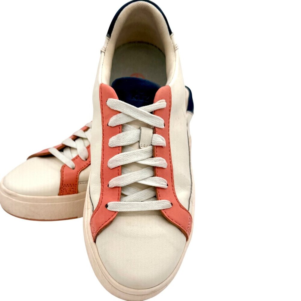 Kizik Athens Hands-Free Sneakers White Coral Navy Women’s 7.5 Men’s 6